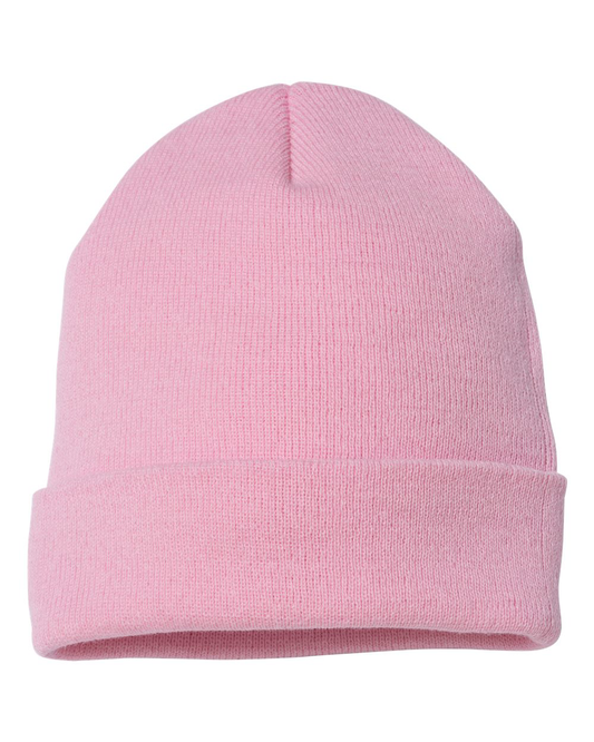 Marriage Pride PINK Embroidered Pink Cuffed Beanie Hat