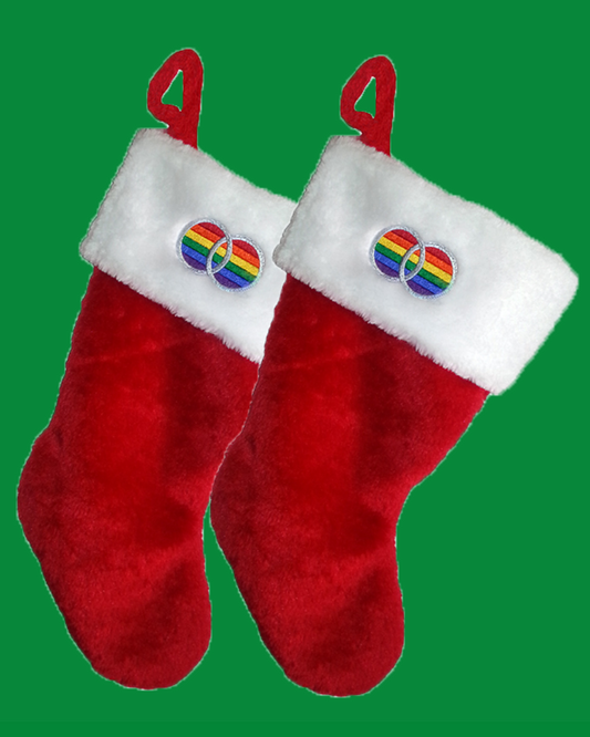 HOLIDAY Marriage Pride Christmas Stockings Embroidered