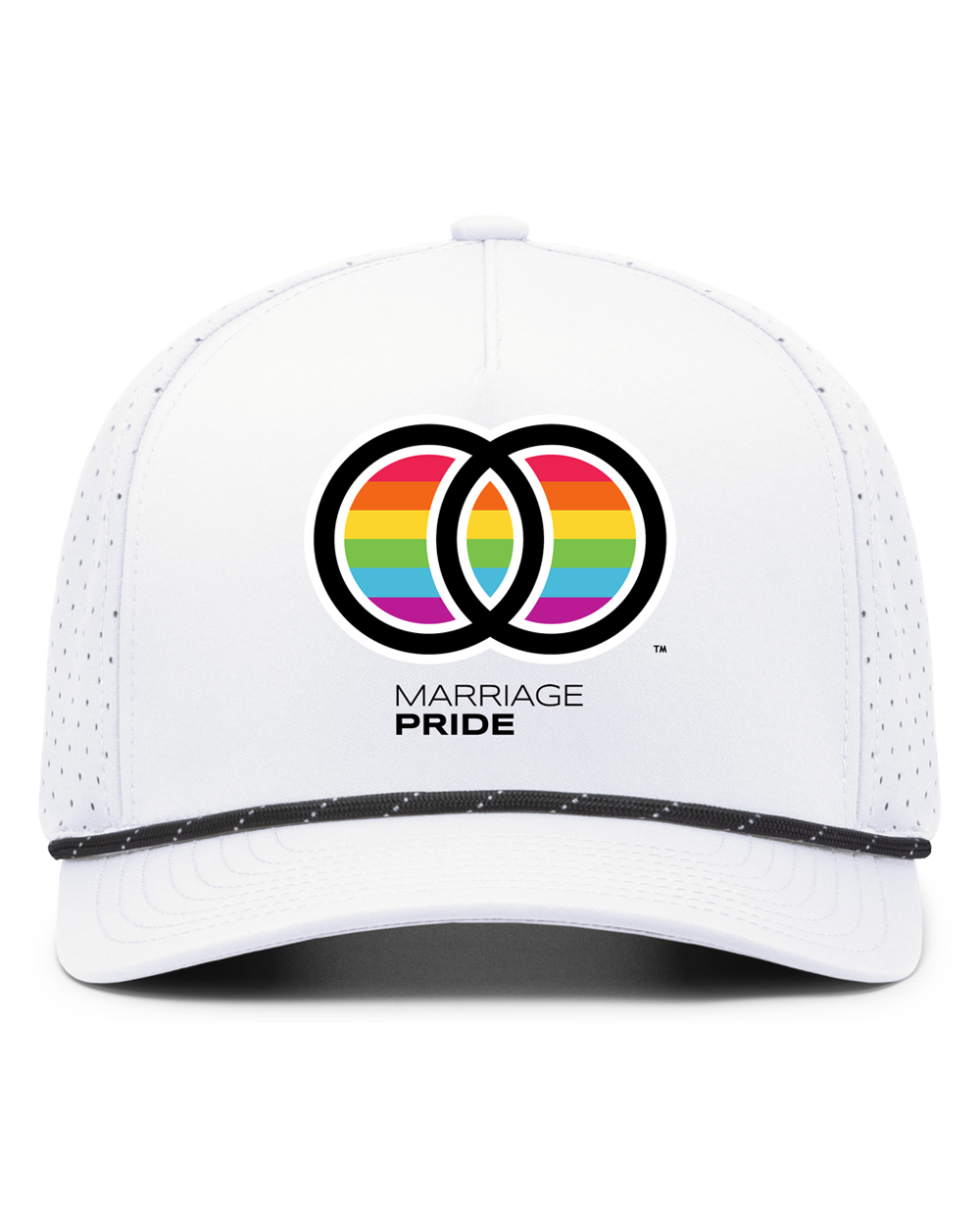 Marriage Pride LOGO LINE Large Logo Snapback Perforated Campaign Cord Cap