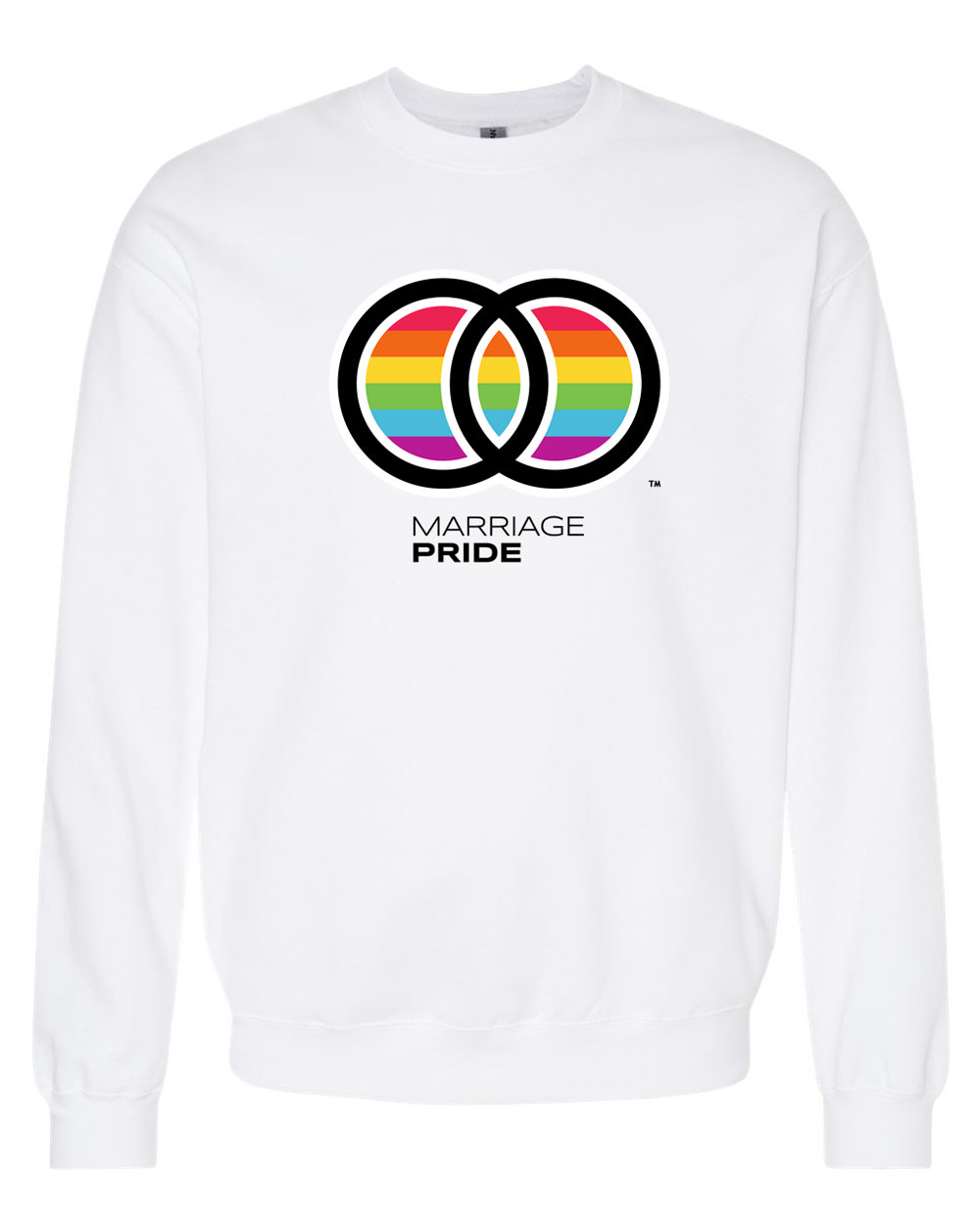 Marriage Pride LOGO LINE Large Logo Unisex Crewneck Sweatshirt