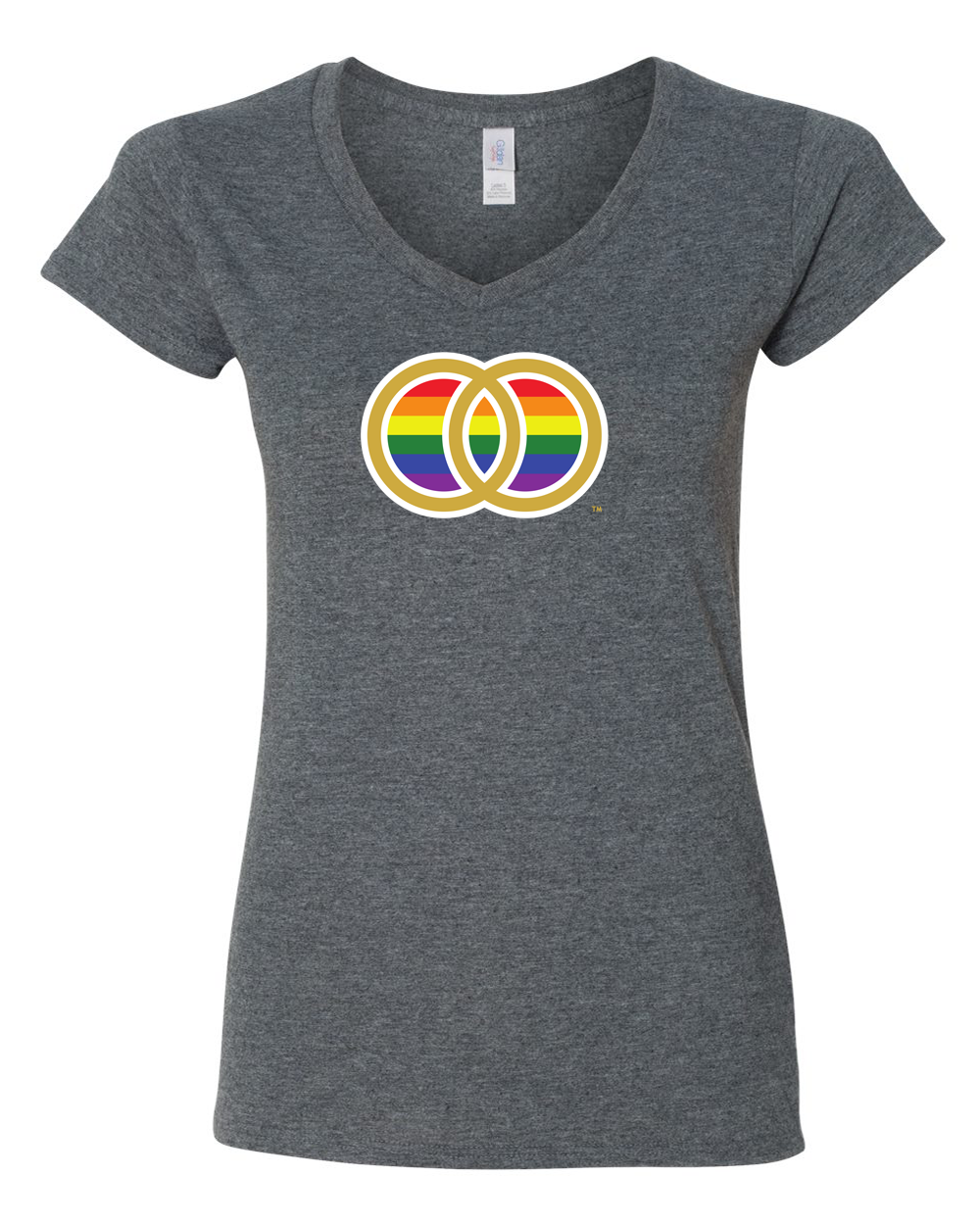 Marriage Pride SYMBOLS Women's Short Sleeve V-Neck T-Shirt