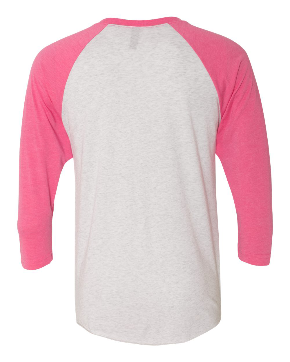 Marriage Pride PINK Large Logo White/Pink Unisex Tri-Blend Raglan 3/4 Sleeve T-Shirt